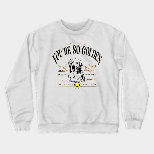 Golden Dog Crewneck Sweatshirt by VectorDiariesart